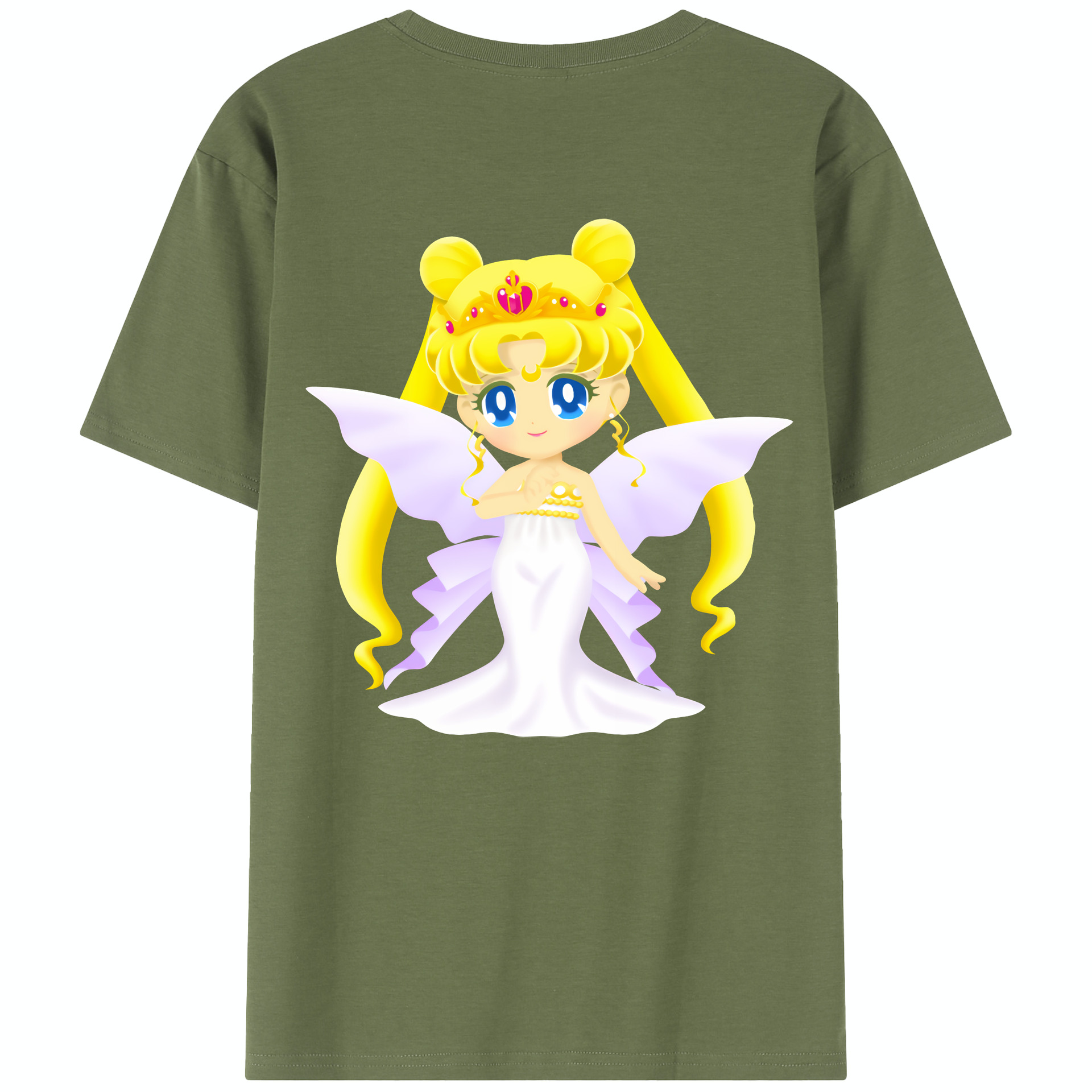 （画像用） 美少女戦士セーラームーン 愛野 美奈子 あいの みなこ Sailor Moon Aino Minako 綿100％半袖Tシャツ（背面プリント）
